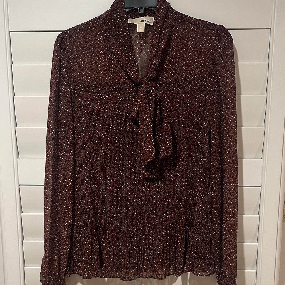 MICHAEL Michael Kors Speckled Maroon Blouse – Size Medium